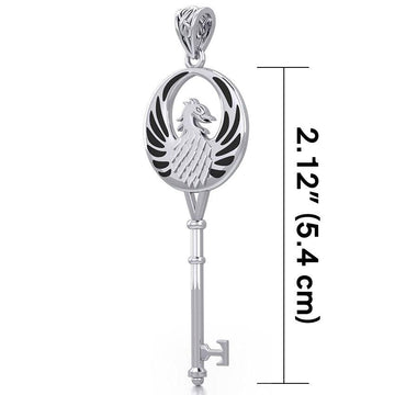 Phoenix Spiritual Enchantment Key Silver Pendant TPD5685 - Jewelry